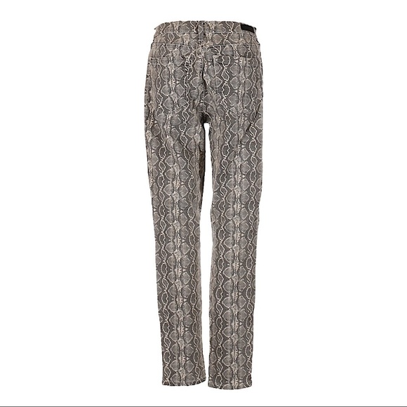 BLANK-NYC The Reade Crop Skinny Jeans 27 Gray Snake Print Cropped Denim Pants - Picture 3 of 10